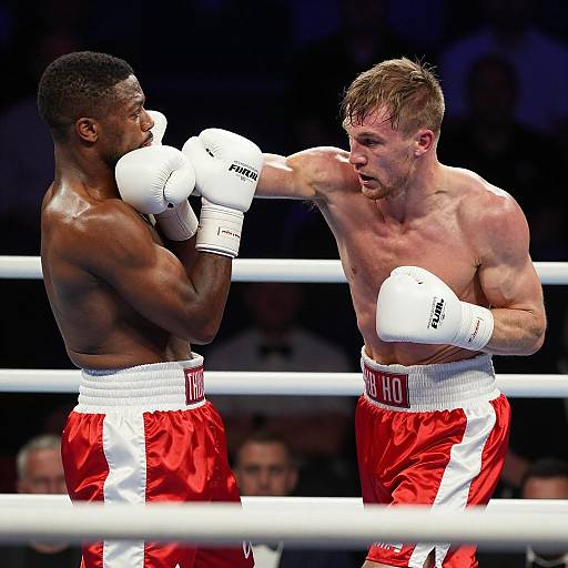 Dynamic Boxing Match Scene in Action