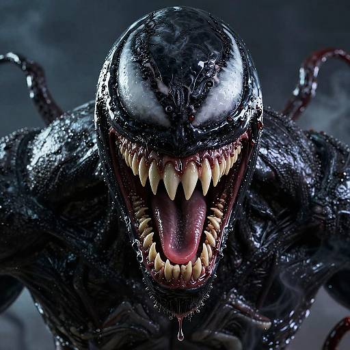 Hyper-Realistic Venom Close-Up