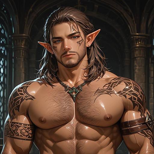 Illustration of Halsin, baldur's gate in the style of Kiriya (552260)