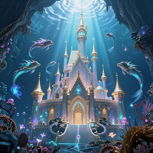 Ethereal Underwater Fantasy Castle