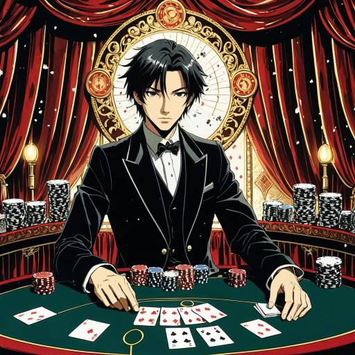 Anime Illusionist at Casino Table