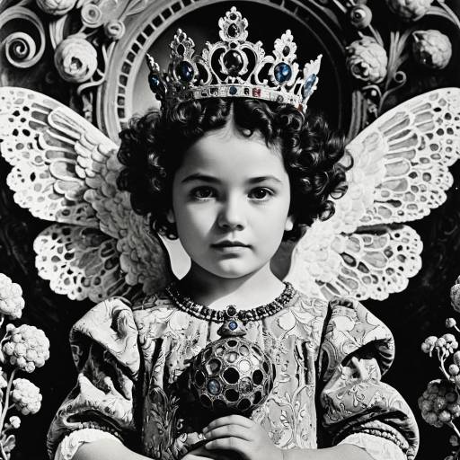 Young Cherub Queen with Crown and Scepter