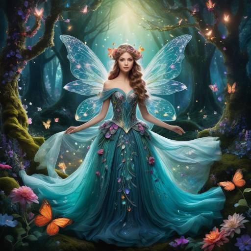 Enchanting Portrait of a Fairy in Bloom