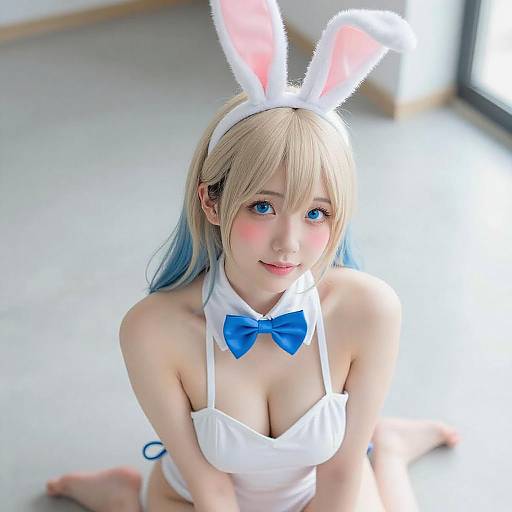 Young Woman with Bunny Ears Portrait