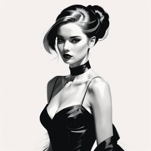 Elegant Minimalist Portrait of a Lady Elegant Minimalist Portrait of a Lady