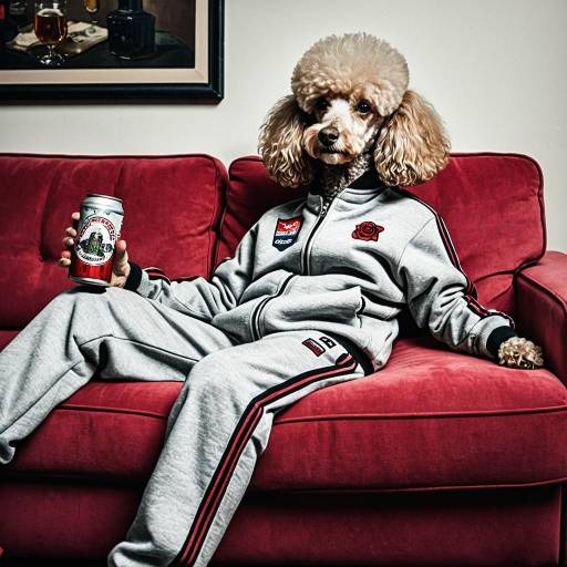 Laid-Back Poodle in a Tracksuit
