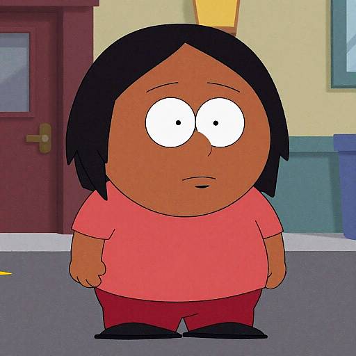 Cartman-Inspired Black Woman Cartoon