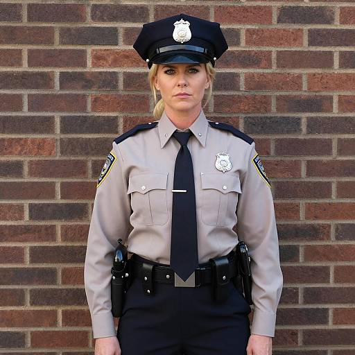 Blonde Police Officer Halloween Portrait