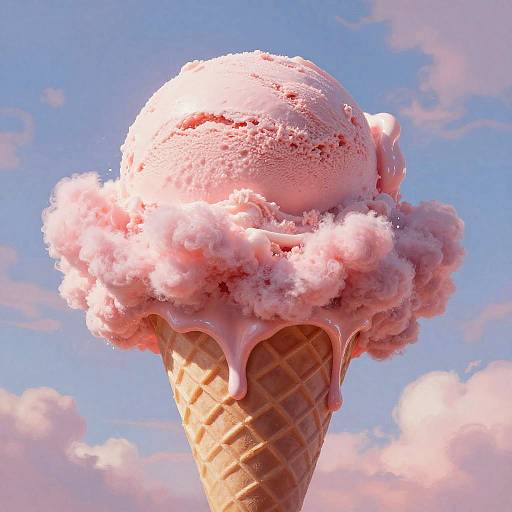 Dreamy Pink Clouds Ice Cream
