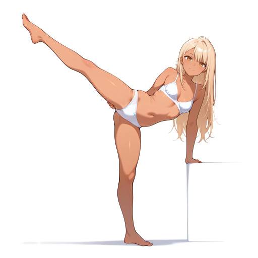 Sun-Tanned Woman in Casual Lingerie Sun-Tanned Woman in Casual Lingerie