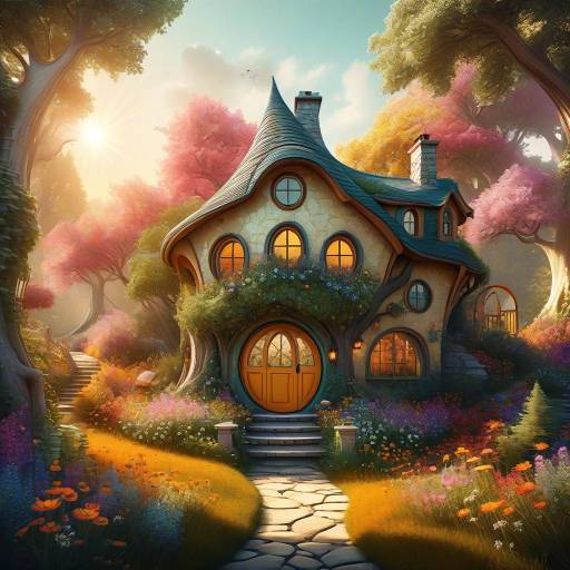 Whimsical Tree-Cottage in Enchanted Forest