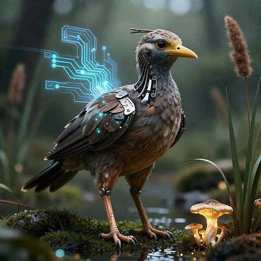 Bioluminescent Avian Biomechanical Fusion