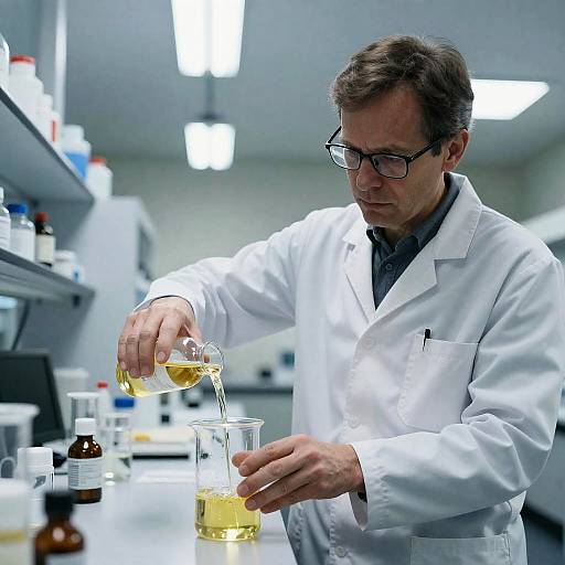 Focused Scientist in Industrial Lab Environment