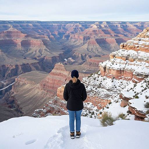 Contemplative Woman at Snow Canyon