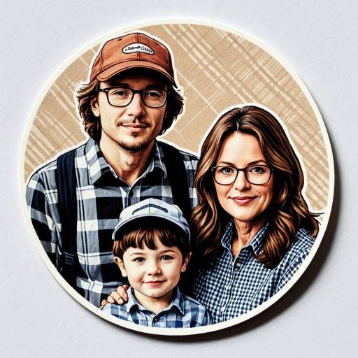 Family Portrait Sticker Illustration