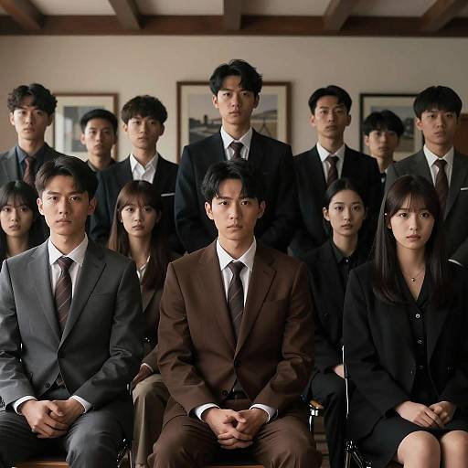 Group of professionals in formal attire