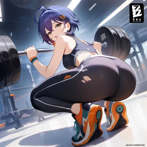 Athletic Belle in Torn Workout Gear