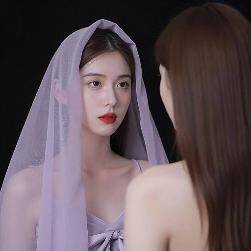 Intense Gaze Between Two Women