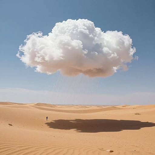 Hand-Shaped Cloud Raining on Shadow