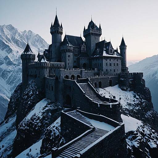 Mountain Castle at Dawn