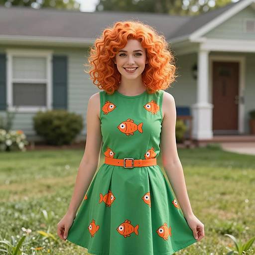 Vibrant Candace Costume in Sunny Backyard