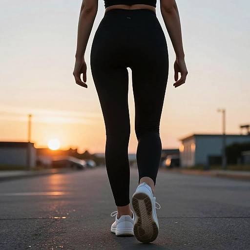 Sunset Walk in Black Leggings