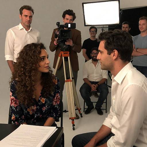 Capturing a Moment on Set