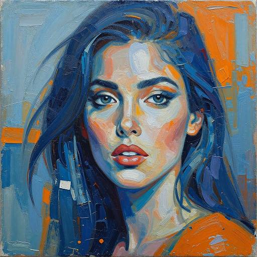 Vibrant Abstract Woman's Portrait