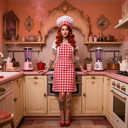 Hypermaximalist Vintage Kitchen Scene