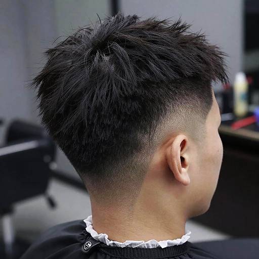 Textured Fringe High Fade Haircut