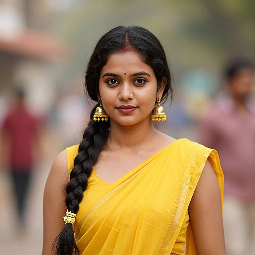 Haldi Saree Look with Jewelry