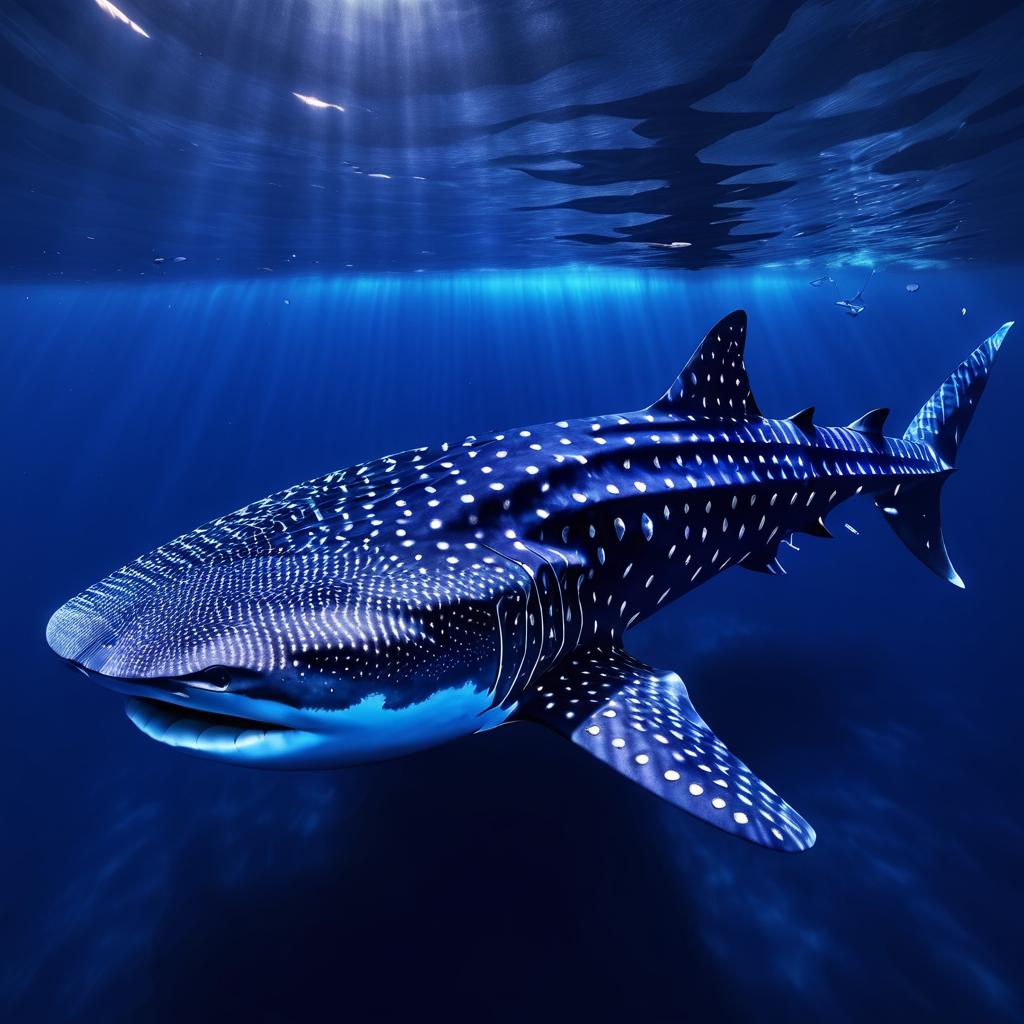 Indigo Glow of a Whale Shark