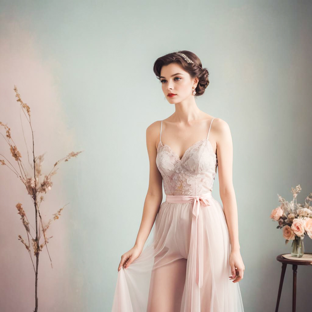 Vintage Lingerie Fashion Shoot in Pastels