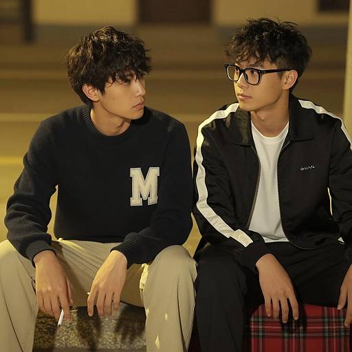 Nighttime Conversation Between Two Friends