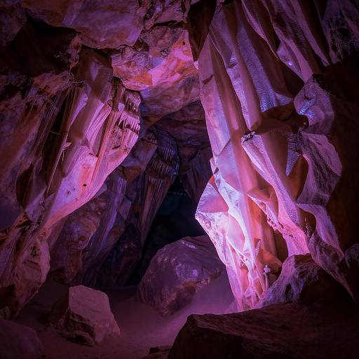 Vibrant Pink Purple Crystal Cave Photo