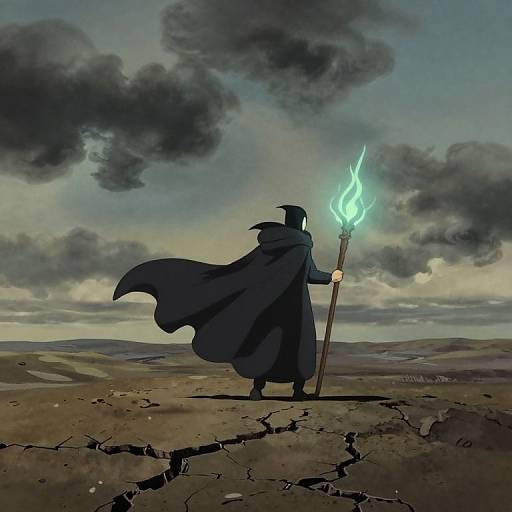 Lonely Sorcerer in Post-Apocalyptic Wasteland