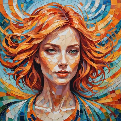 Vibrant Woman in Colorful Landscape