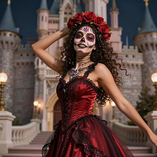 Dynamic Portrait of a Joyful Woman