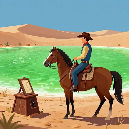 Cowboy at Neon Oasis