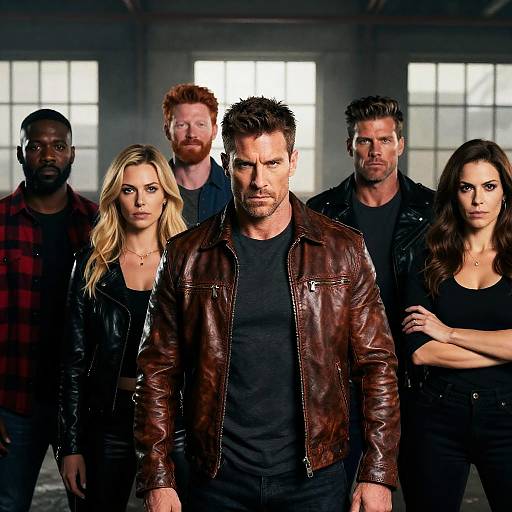 Dramatic Group Shot in Industrial Setting