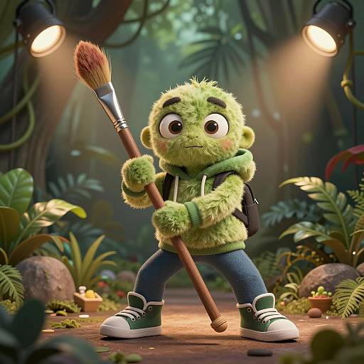 Heroic Paintbrush in Jungle Adventure