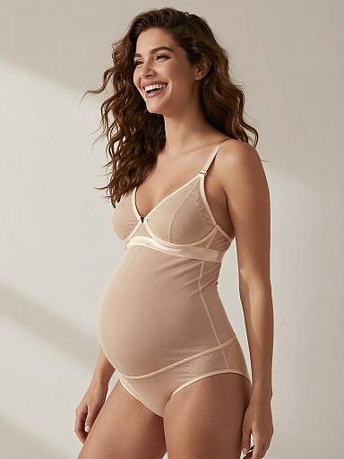 Cinematic Maternity Lingerie Studio Portrait