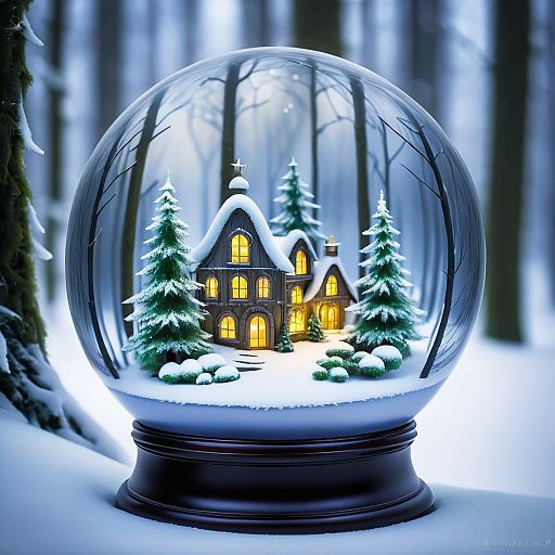Enchanting Snow Globe Fairy Tale Forest Enchanting Snow Globe Fairy Tale Forest
