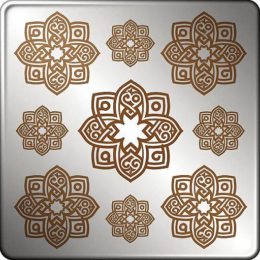 Intricate Celtic Scrollwork Pattern in Sepia
