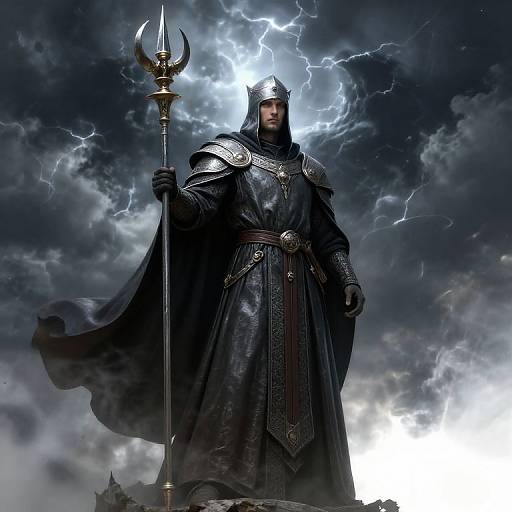 Photorealistic Medieval Storm Priest