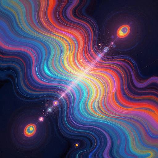 Vibrant Neon Abstract Fluid Art