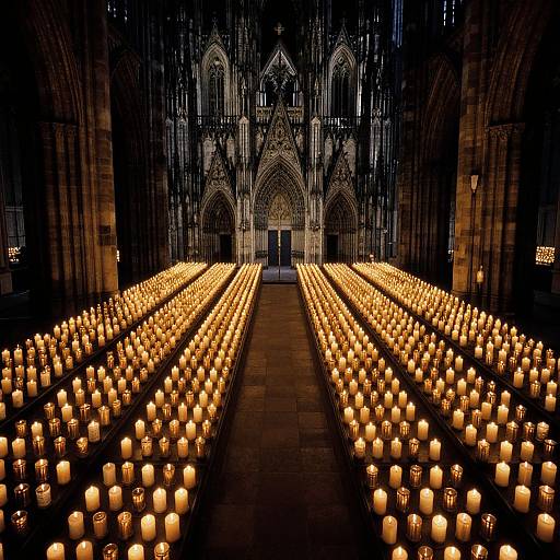 Thousands of Candles in German Cathedral