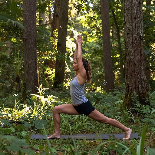 Yoga Practitioner in Vibrant Forest