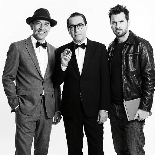 Classic Black-and-White Men Portrait