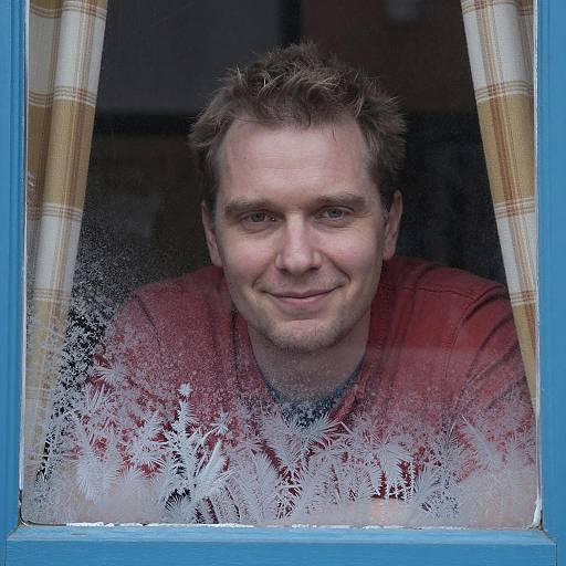 Portrait of a Man by a Frosted Window